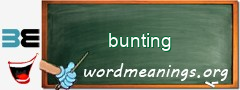 WordMeaning blackboard for bunting